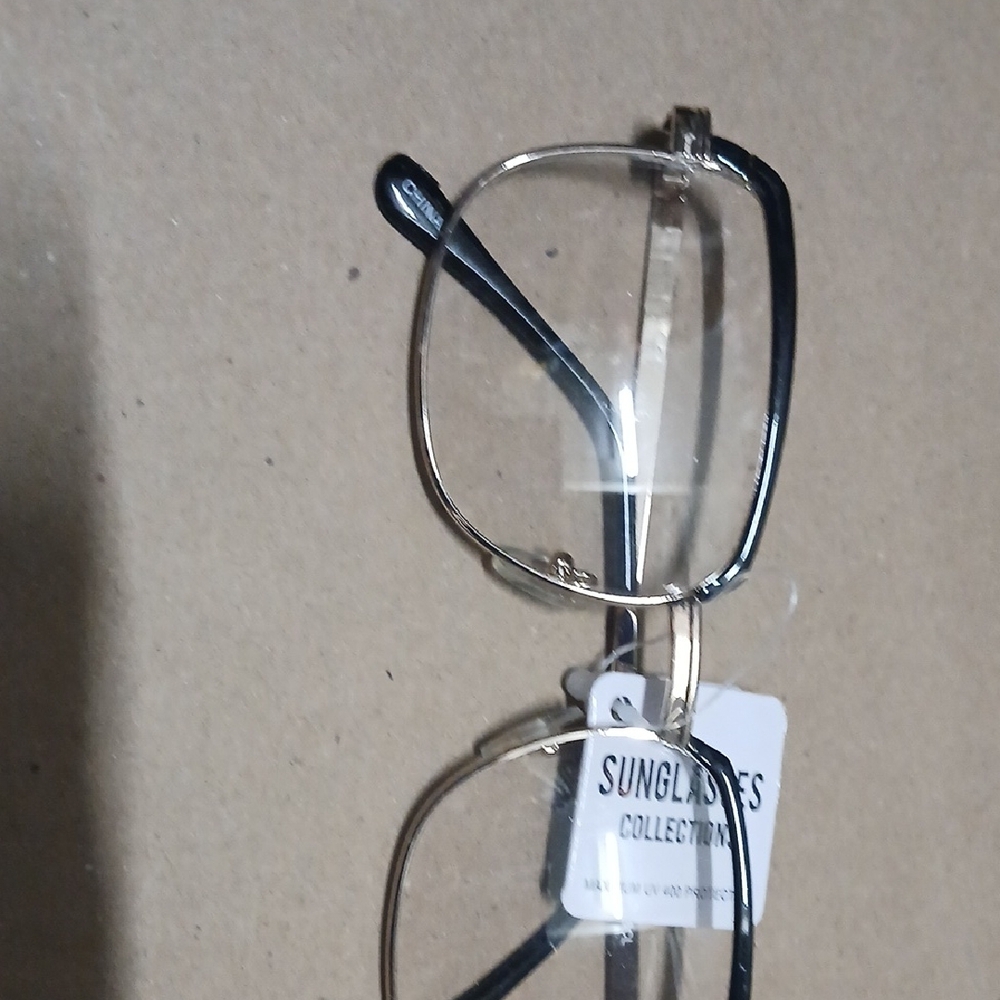 Gold and Black Square Glasses